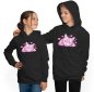 Preview: Kids Hoodie Hooded Sweatshirt - Cat with Pink Hearts i122